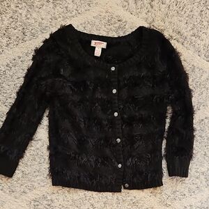 Arizona Jean Black Fuzzy Cardigan
